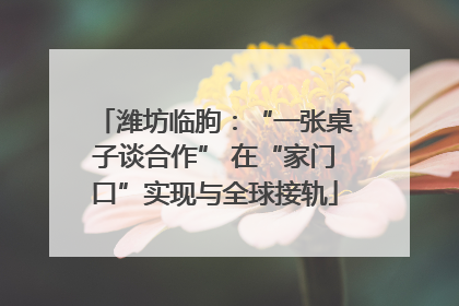 潍坊临朐：“一张桌子谈合作” 在“家门口”实现与全球接轨