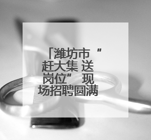 潍坊市“赶大集 送岗位” 现场招聘圆满落幕