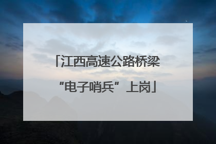 江西高速公路桥梁“电子哨兵”上岗