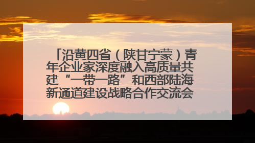 沿黄四省（陕甘宁蒙）青年企业家深度融入高质量共建“一带一路”和西部陆海新通道建设战略合作交流会在甘肃兰州召开