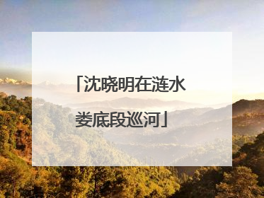 沈晓明在涟水娄底段巡河