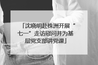 沈晓明赴株洲开展“七一”走访慰问并为基层党支部讲党课