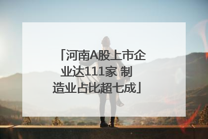 河南A股上市企业达111家 制造业占比超七成