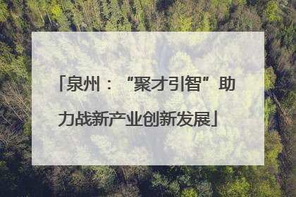 泉州：“聚才引智”助力战新产业创新发展