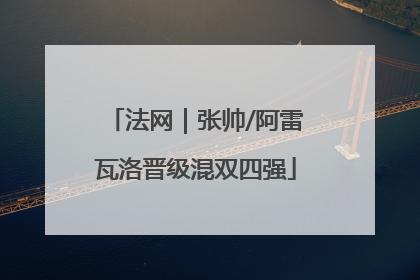 法网｜张帅/阿雷瓦洛晋级混双四强