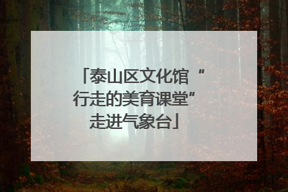 泰山区文化馆“行走的美育课堂”走进气象台