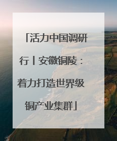 活力中国调研行丨安徽铜陵：着力打造世界级铜产业集群