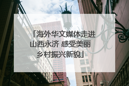 海外华文媒体走进山西永济 感受美丽乡村振兴新貌