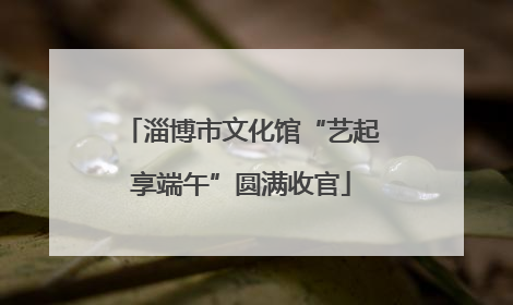淄博市文化馆“艺起享端午”圆满收官