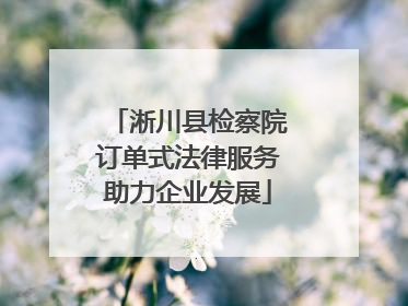 淅川县检察院订单式法律服务助力企业发展