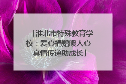 淮北市特殊教育学校：爱心捐赠暖人心 真情传递助成长