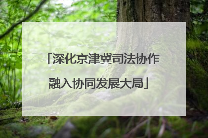 深化京津冀司法协作 融入协同发展大局
