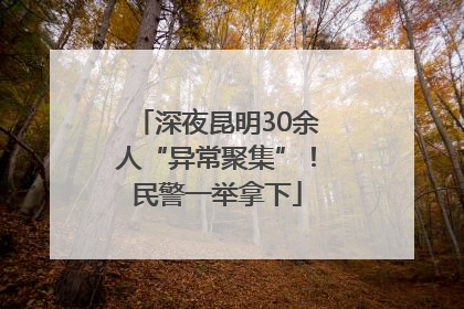 深夜昆明30余人“异常聚集”！民警一举拿下