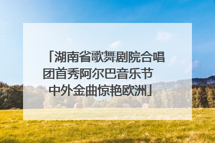 湖南省歌舞剧院合唱团首秀阿尔巴音乐节 中外金曲惊艳欧洲