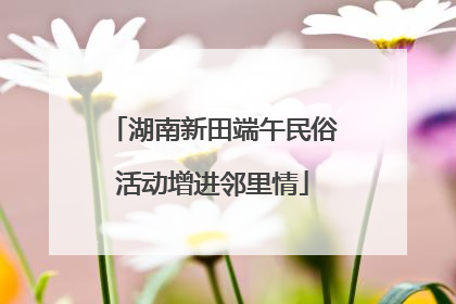 湖南新田端午民俗活动增进邻里情