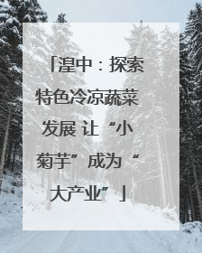 湟中：探索特色冷凉蔬菜发展 让“小菊芋”成为“大产业”
