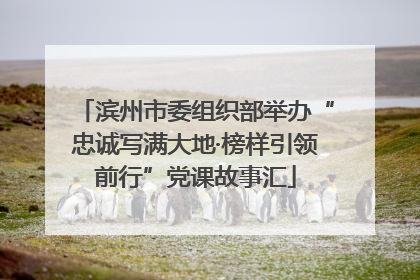 滨州市委组织部举办“忠诚写满大地·榜样引领前行”党课故事汇