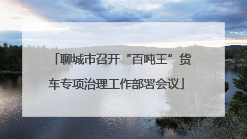 聊城市召开“百吨王”货车专项治理工作部署会议
