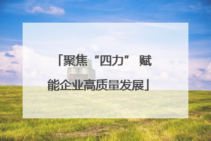聚焦“四力” 赋能企业高质量发展