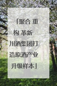 聚合 重构 革新 川酒集团打造原酒产业升级样本