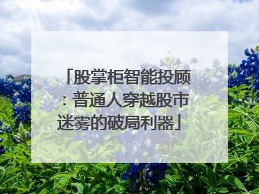 股掌柜智能投顾：普通人穿越股市迷雾的破局利器