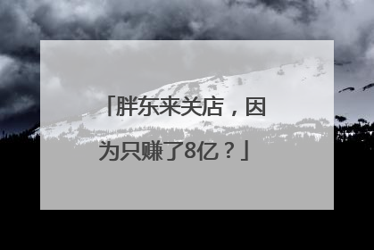 胖东来关店，因为只赚了8亿？