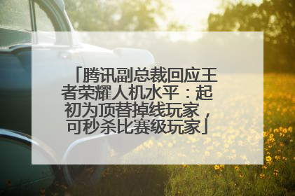 腾讯副总裁回应王者荣耀人机水平：起初为顶替掉线玩家，可秒杀比赛级玩家