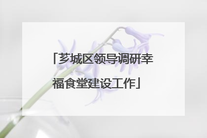 芗城区领导调研幸福食堂建设工作