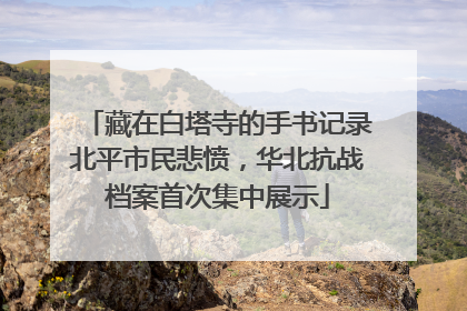 藏在白塔寺的手书记录北平市民悲愤，华北抗战档案首次集中展示