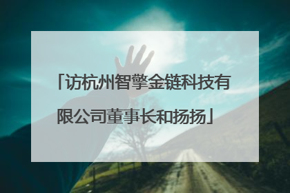 访杭州智擎金链科技有限公司董事长和扬扬