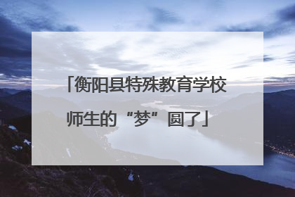 衡阳县特殊教育学校师生的“梦”圆了