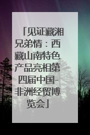 见证藏湘兄弟情：西藏山南特色产品亮相第四届中国-非洲经贸博览会