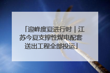 迎峰度夏进行时｜江苏今夏支撑性煤电配套送出工程全部投运