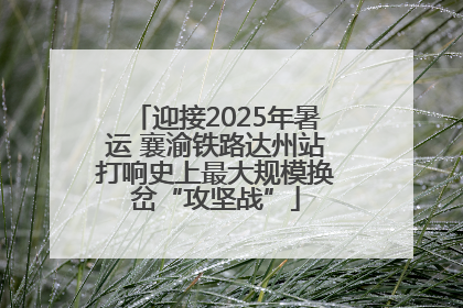 迎接2025年暑运 襄渝铁路达州站打响史上最大规模换岔“攻坚战”