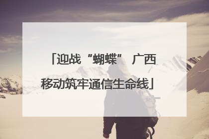迎战“蝴蝶” 广西移动筑牢通信生命线
