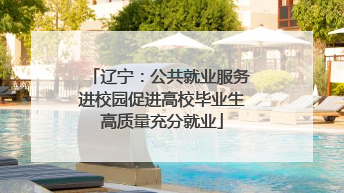 辽宁：公共就业服务进校园促进高校毕业生高质量充分就业
