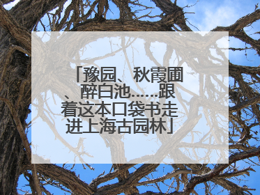 豫园、秋霞圃、醉白池……跟着这本口袋书走进上海古园林