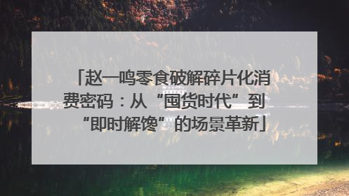 赵一鸣零食破解碎片化消费密码：从“囤货时代”到“即时解馋”的场景革新
