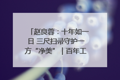 赵良蓉：十年如一日 三尺扫帚守护一方“净美”｜百年工运·劳模说