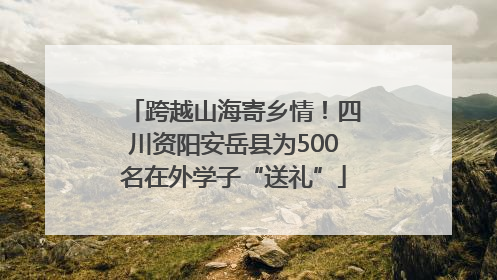 跨越山海寄乡情！四川资阳安岳县为500名在外学子“送礼”