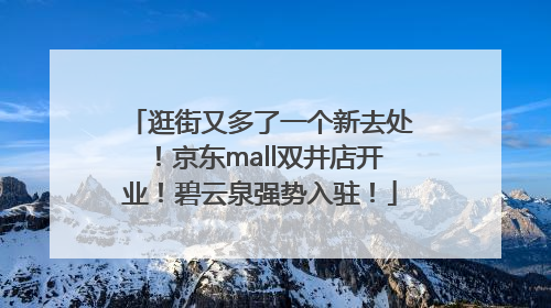逛街又多了一个新去处！京东mall双井店开业！碧云泉强势入驻！