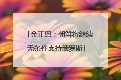 金正恩：朝鲜将继续无条件支持俄罗斯