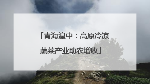 青海湟中：高原冷凉蔬菜产业助农增收