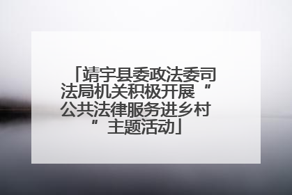靖宇县委政法委司法局机关积极开展“公共法律服务进乡村”主题活动