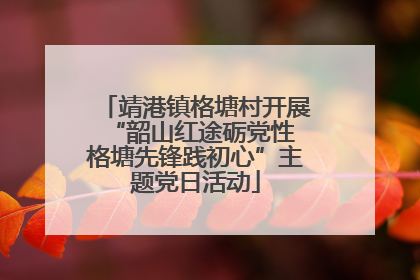 靖港镇格塘村开展“韶山红途砺党性 格塘先锋践初心”主题党日活动