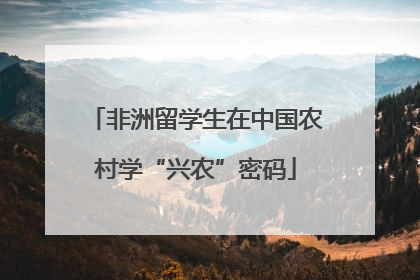 非洲留学生在中国农村学“兴农”密码