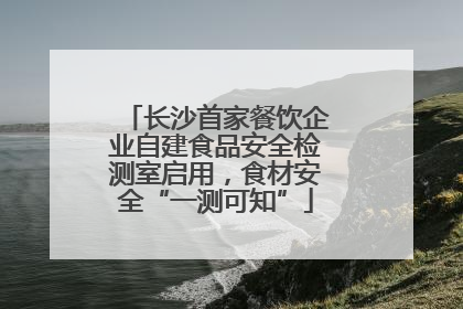 长沙首家餐饮企业自建食品安全检测室启用，食材安全“一测可知”