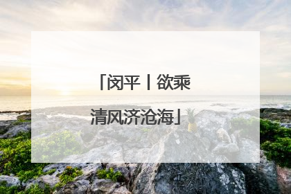 闵平丨欲乘清风济沧海