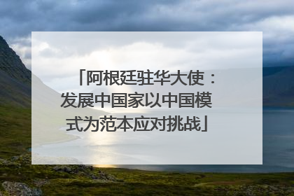 阿根廷驻华大使：发展中国家以中国模式为范本应对挑战