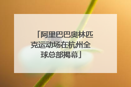 阿里巴巴奥林匹克运动场在杭州全球总部揭幕